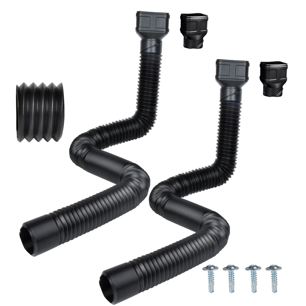Prestantious extendable downspout pipe with 7ft reach for flexible rain drainage