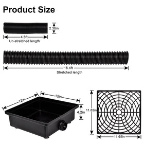 Prestantious downspout-extender pipe extendable, flexible length for versatile installations
