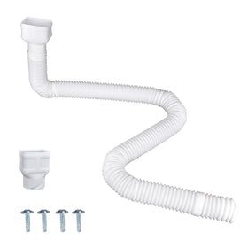 Prestantious downspout extension fully stretched to 16.5 ft directing water away from foundations