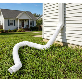 Close-up of Prestantious flexible pipe showing sturdy 3.1 inch outer diameter