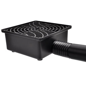 Prestantious catch basin assembled kit redirects rainwater away from patios