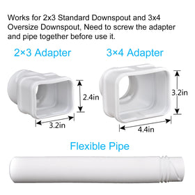 Easy assembly with included screws for secure attachment to downspouts