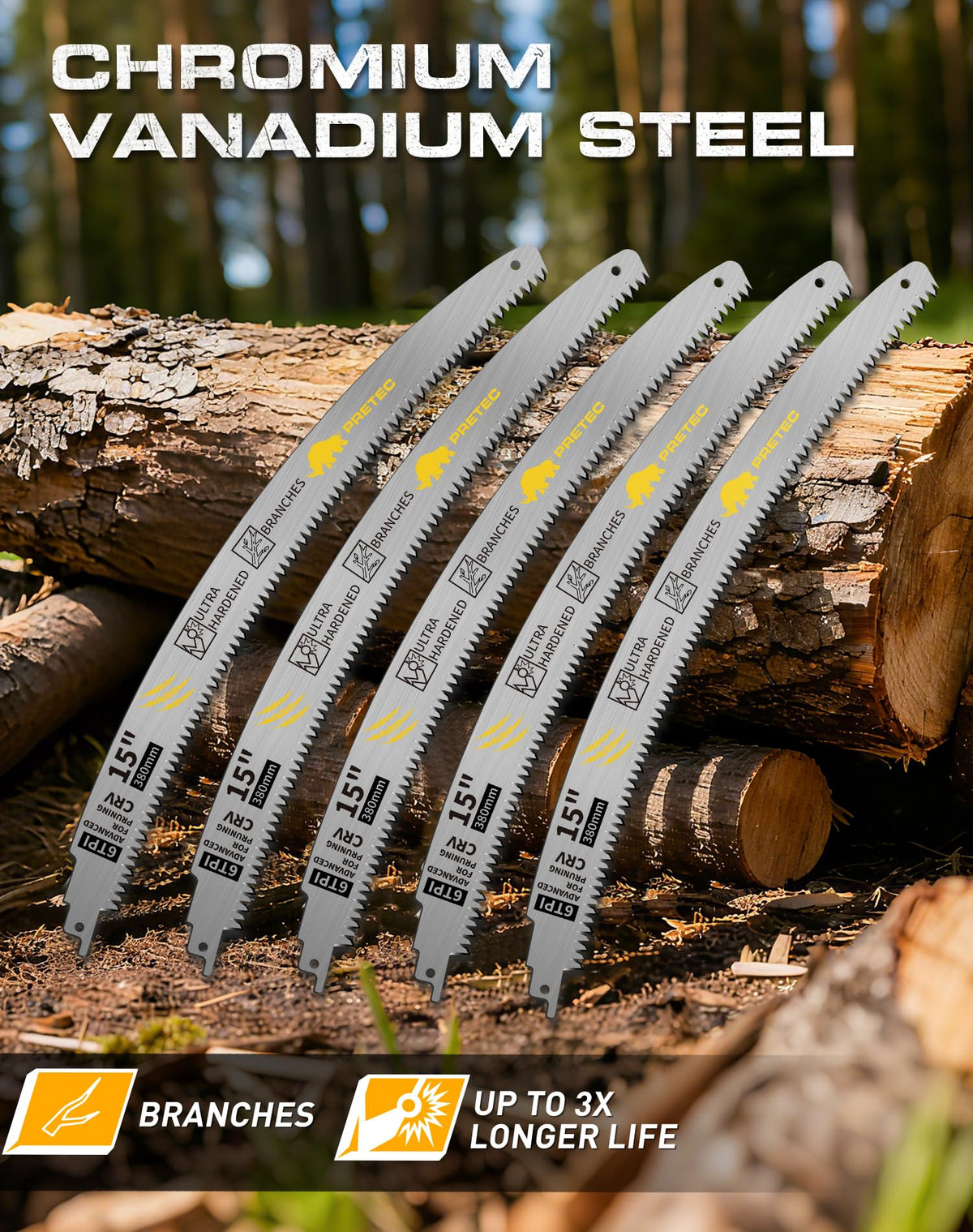 PRETEC organizer case keeps blades neatly stored and ready for use.