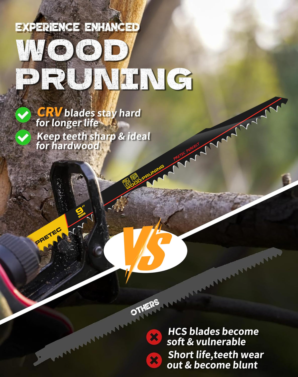 PRETEC pruning blades with organizer case for easy storage