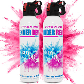 Previvo large gender reveal spray emits pink smoke for dramatic moment