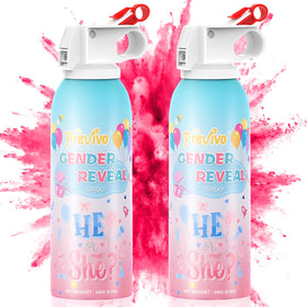 Previvo Reveal Fire Extinguisher pink smoke burst to highlight a dramatic gender reveal