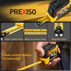 PREXISO nylon-coated ruler resists rust for durable construction tasks.
