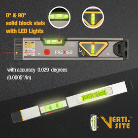 Prexiso 2-in-1 laser level with 30 ft horizontal line for level alignment.