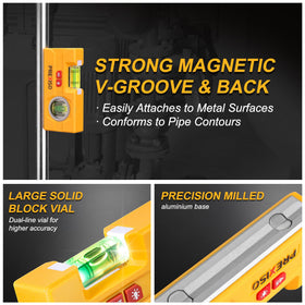 Prexiso 30ft horizontal laser line across a wall showing quick leveling capability.