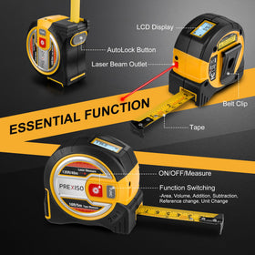 PREXISO backlit display improves readability in dim job sites.