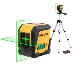 Prexiso laser level with green beam setup for precise alignment