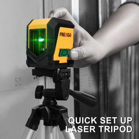 Prexiso laser level manual mode locks lines for angled layouts