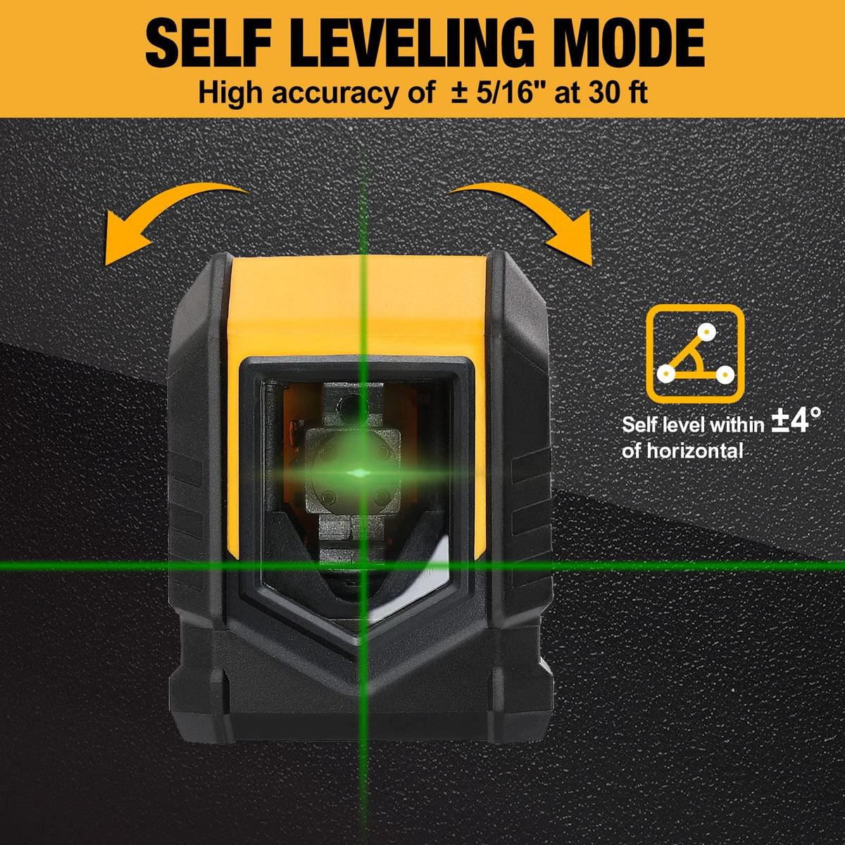 Prexiso laser level portable design with TPE grip for comfort