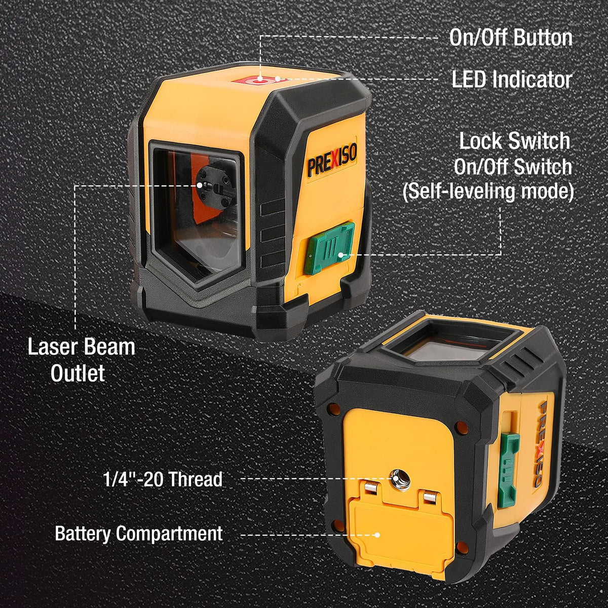 Prexiso laser level quick-release plate enables fast attachment