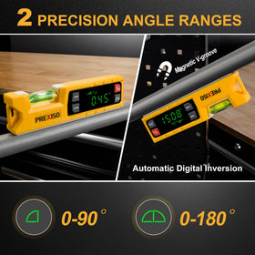 Prexiso magnetic V-groove base gripping ferrous surfaces securely.