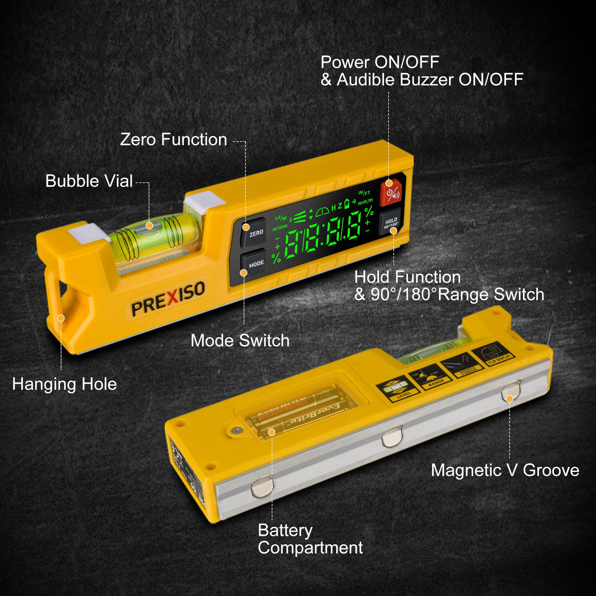 Prexiso read-hold helps compare angles across multiple surfaces.