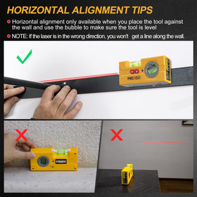 Prexiso rotatable magnetic pocket level for precise angles.