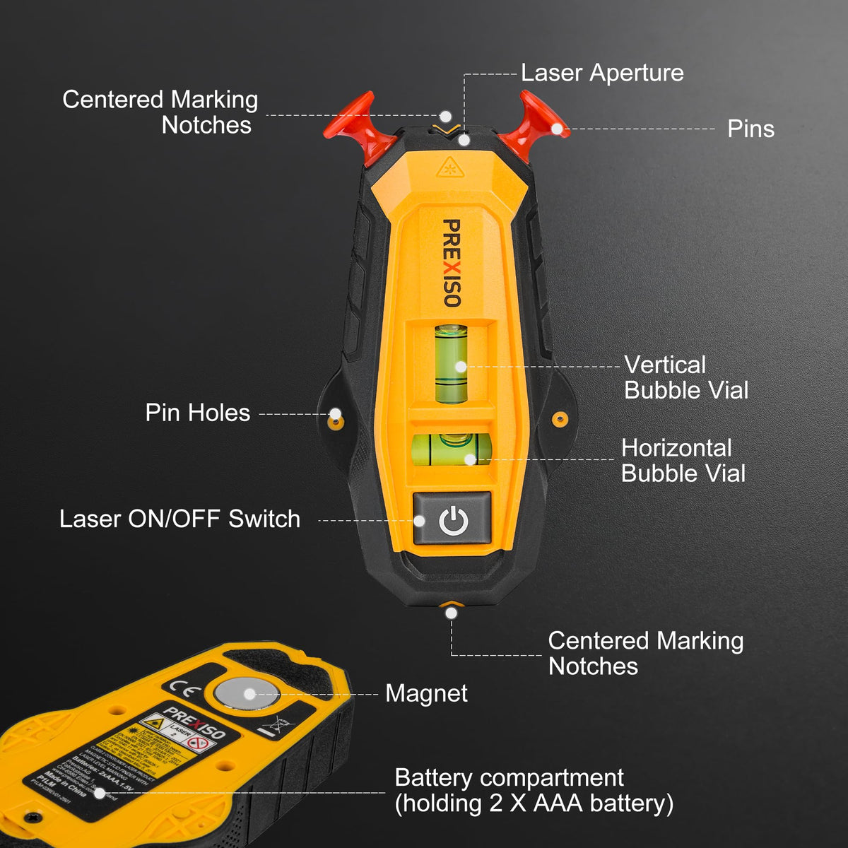 Prexiso durable soft rubber grip ensures comfortable use on the job.