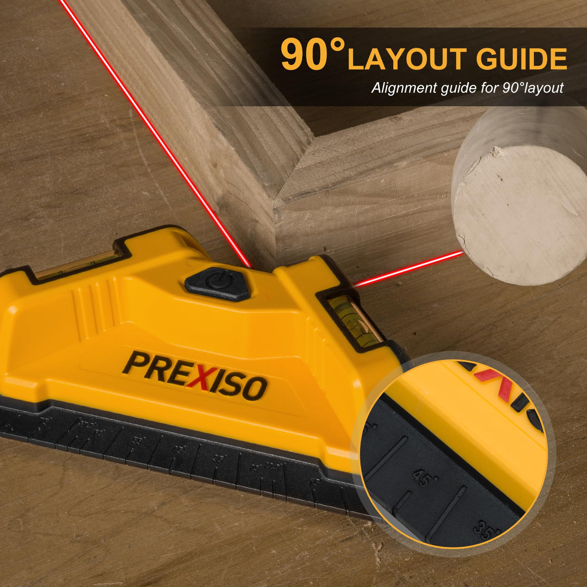 Prexiso Square Laser bubble vials ensure precise leveling during installations
