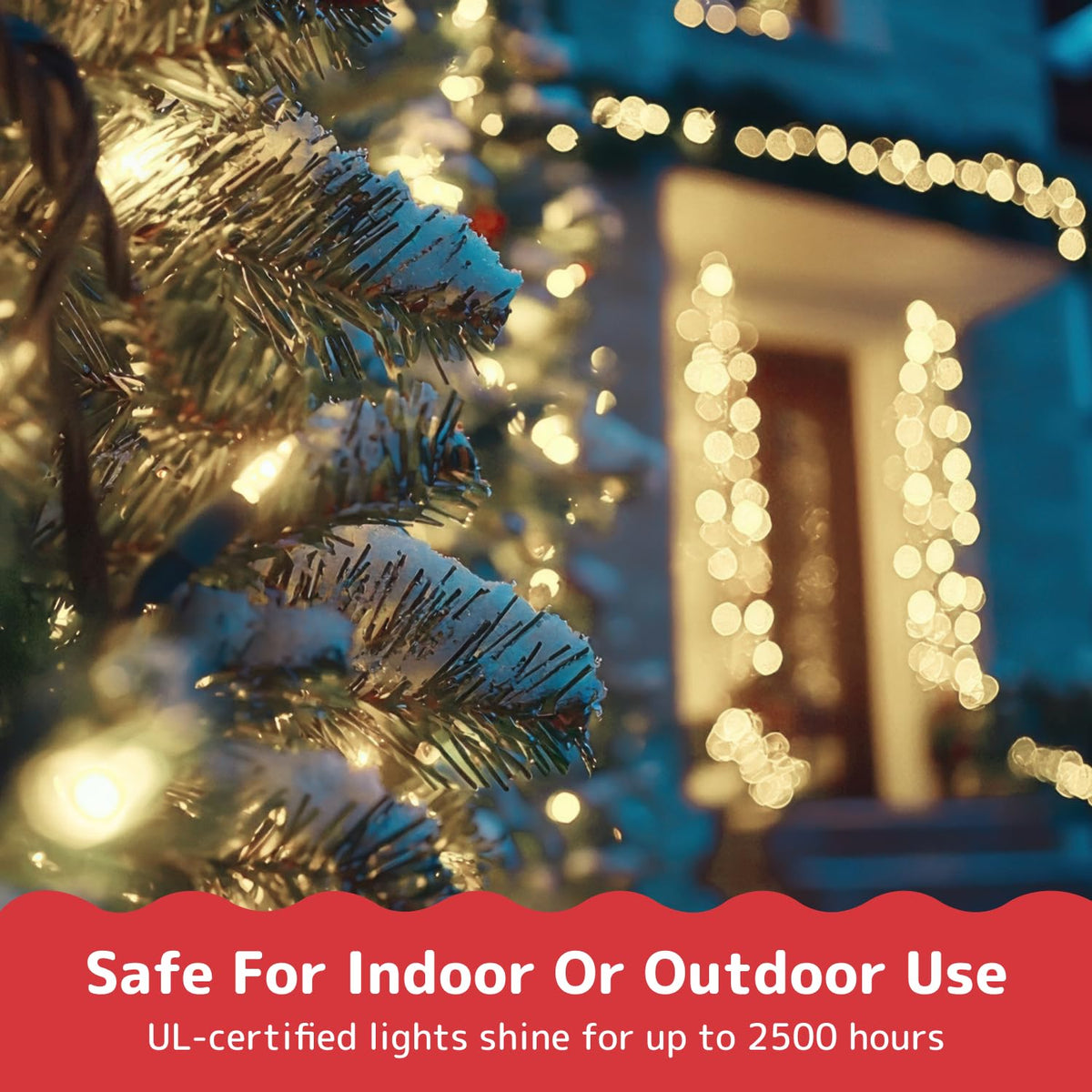 PREXTEX lights suit patios, trees, fences, and weddings with subtle green wire blending