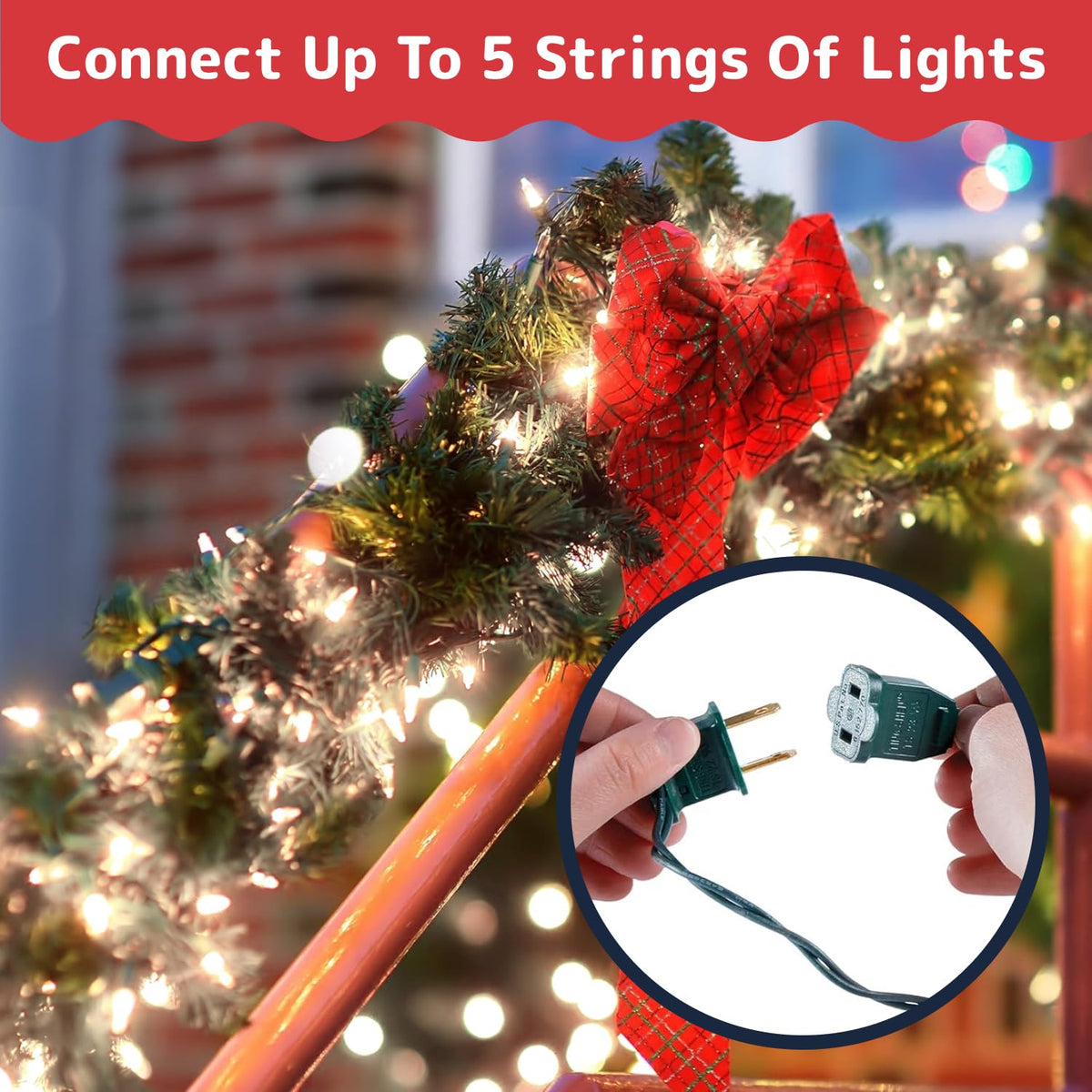 Coated wire and clear bulbs offer durable, weather-ready outdoor performance