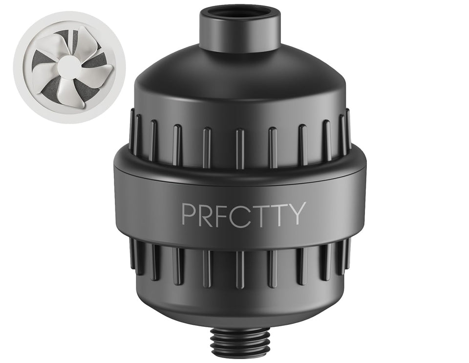 PRFCTTY 25-stage shower filter for cleaner water and healthier hair and skin.