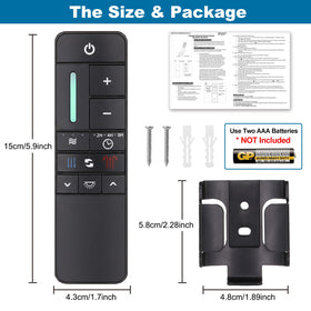 Prichor UC7225T remote provides control of fan and lights from a distance.