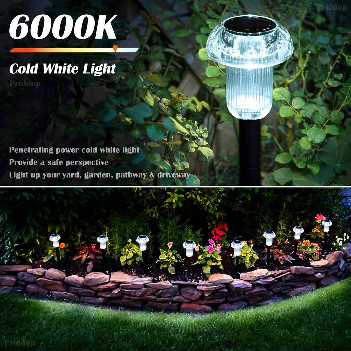 Priddop no-wiring setup makes garden lighting easy.