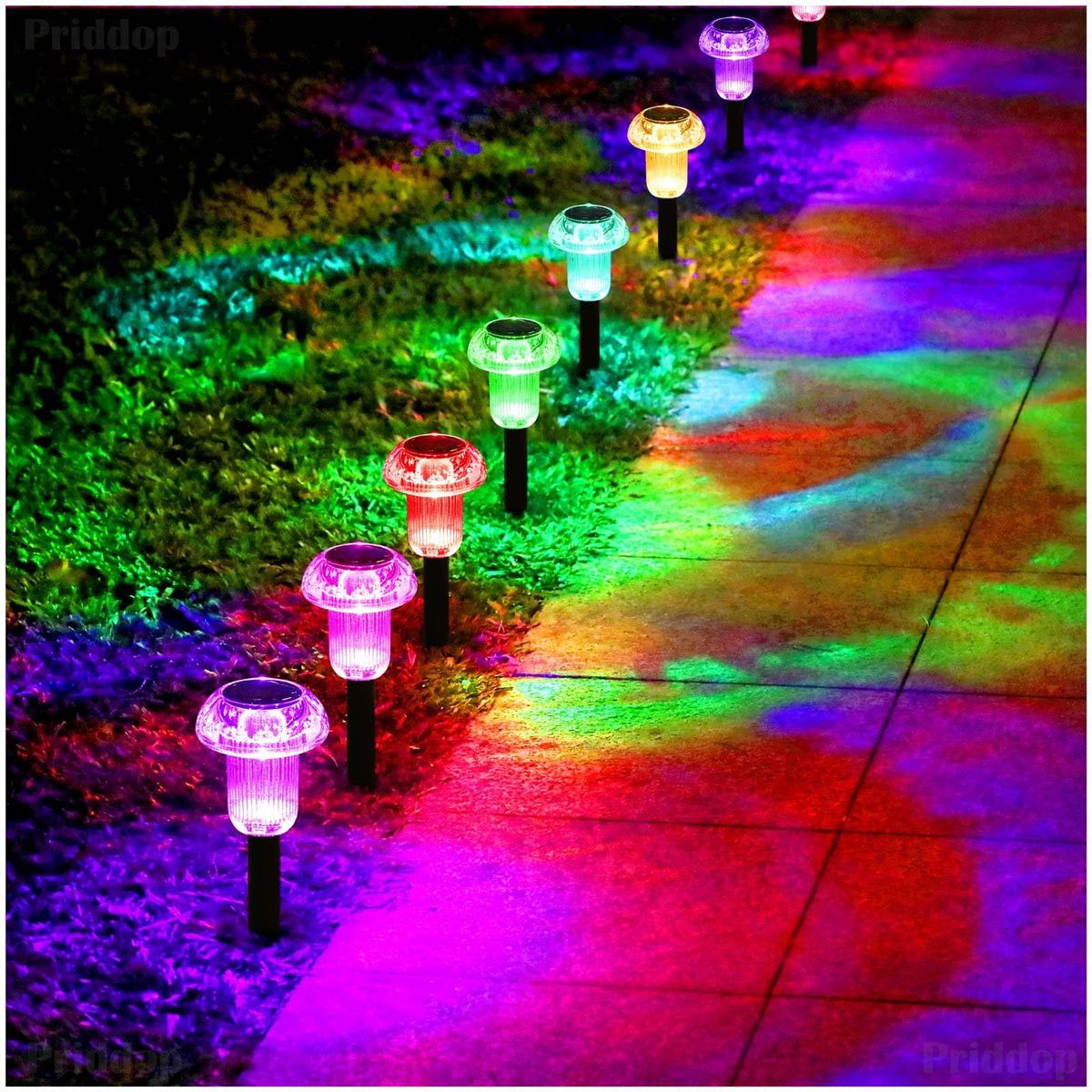 Priddop solar lights provide safe, cable-free outdoor illumination.