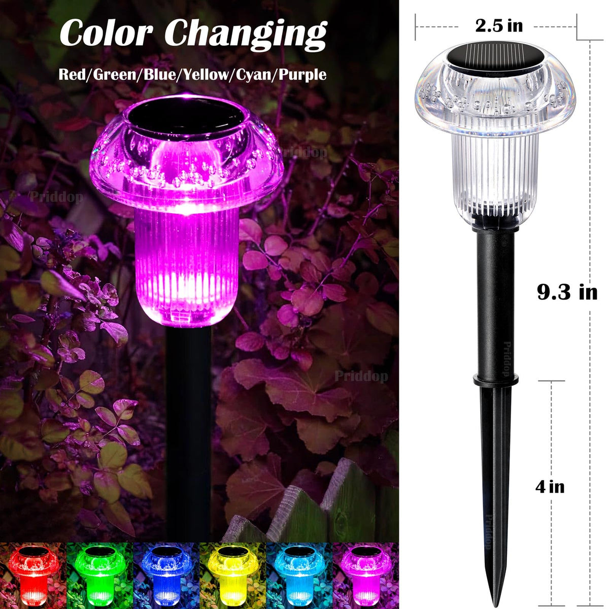 Priddop solar-lights-walkway-install easy setup along pathways for ambiance.