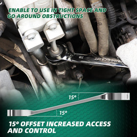 Metric sizes on PRIDE&amp;CRAFT wrenches are clearly marked for fast identification.