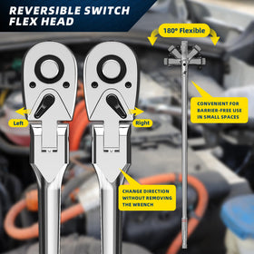 PRIDE&CRAFT quick-release button enables fast socket changes.