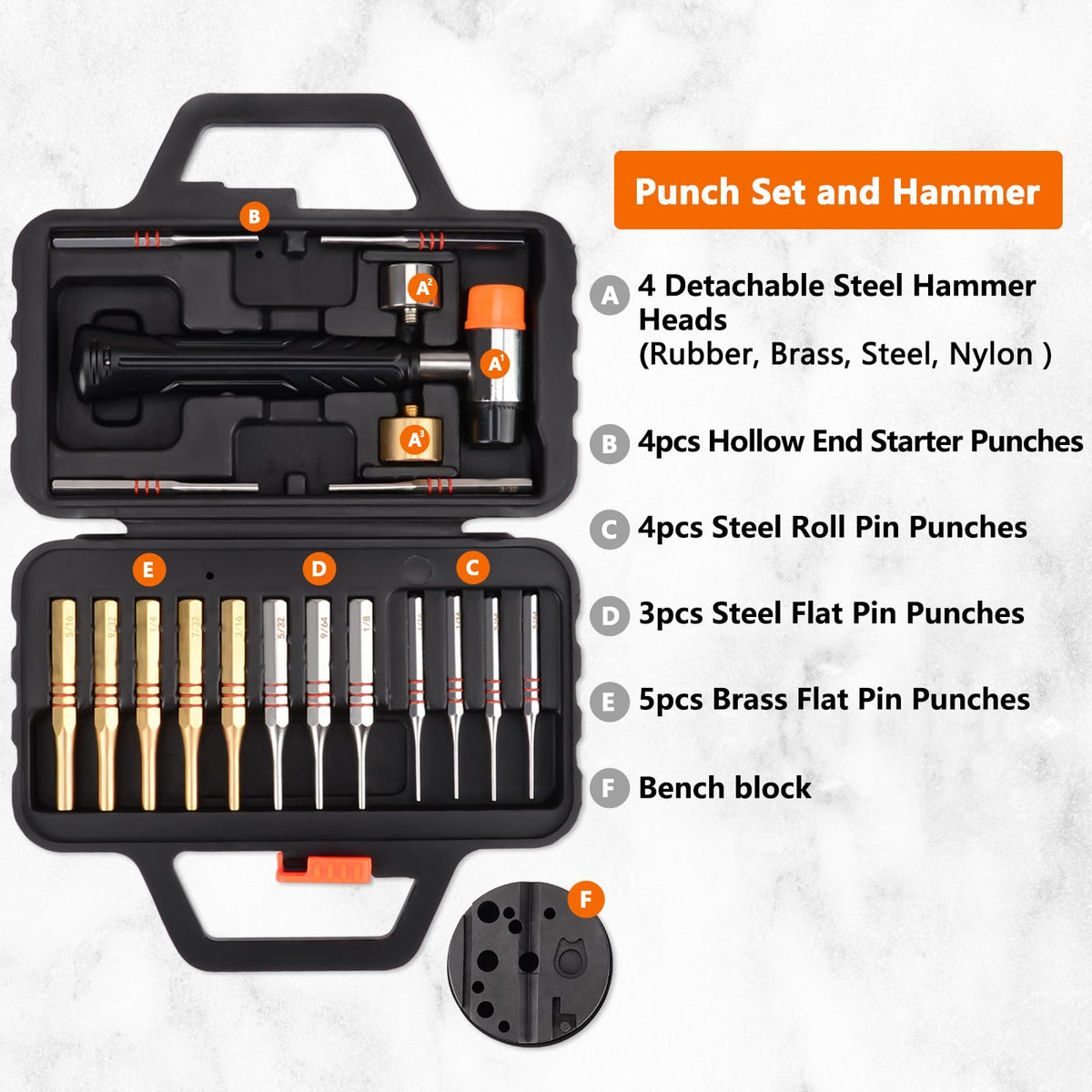 Pridefend brass flat-tip punches deliver durable, precise punches for delicate work