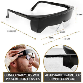 Prime Aviator FOGGLES IFR side view shows adjustable temples for comfort