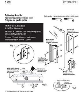 Prime-Line C 1001 extruded aluminum black finish for durable, weather-resistant sliding door hardware