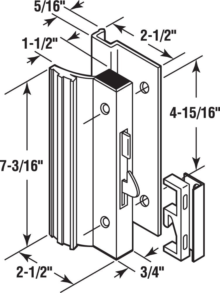 Prime-Line C 1001 interior hook latch for smooth operation and accidental lockout prevention