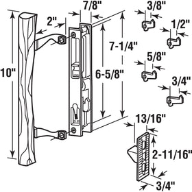 Prime-Line C 1032 inside wood pull with natural grip for comfort.