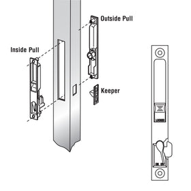 Prime-Line C 1033 flush lock punch-outs alignment ensures proper fit.