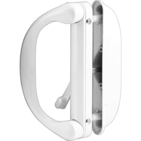 Prime-Line C 1275 diecast patio door pull with latch for exterior doors.