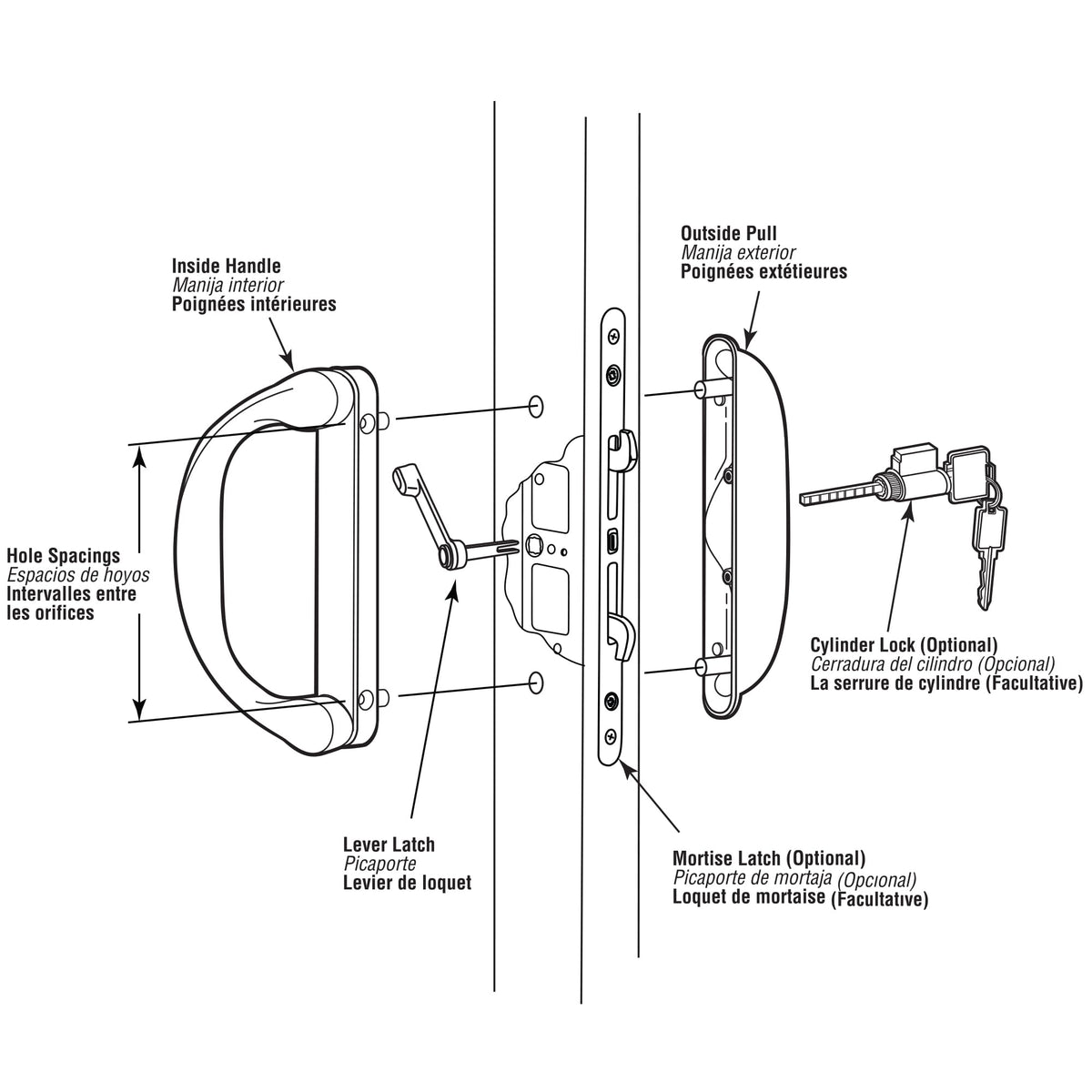 Prime-Line C 1275 compatibility for left or right-handed doors.