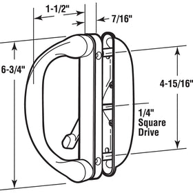 Prime-Line C 1275 white powder-coated thumb lever with safety.