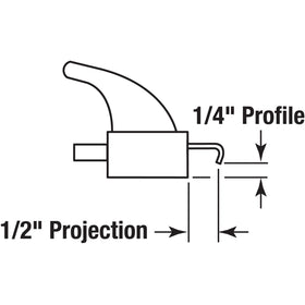 Prime-Line C1126 clamp-profile 1/4 in reach for secure operation.