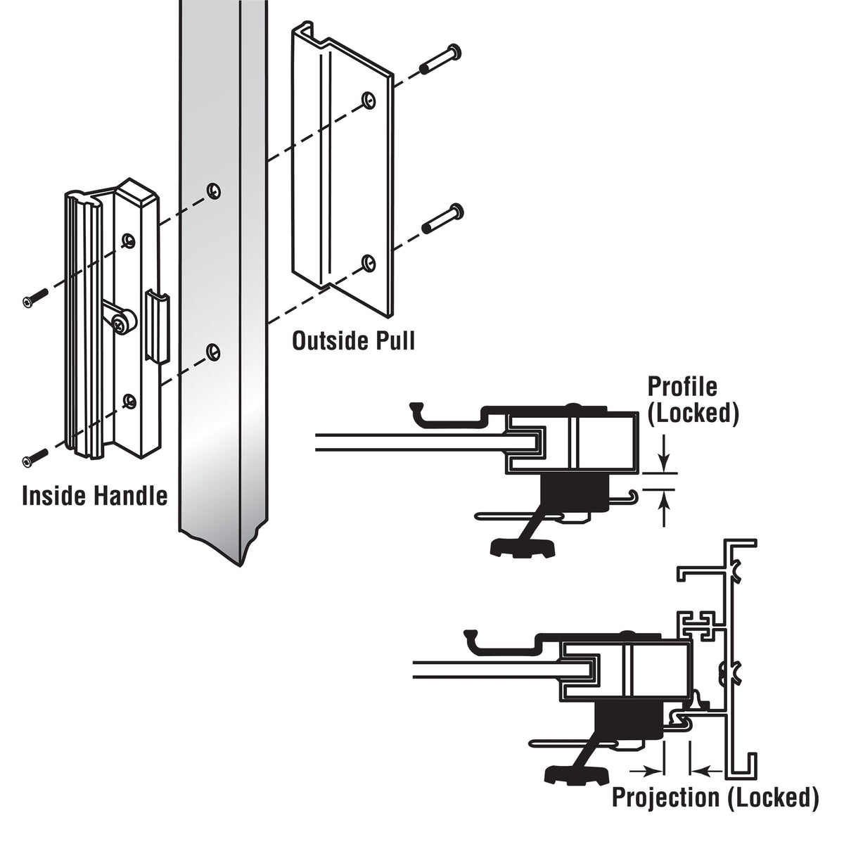 Prime-Line C1126 reversible design fits both right and left doors.