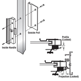 Prime-Line C1126 reversible design fits both right and left doors.