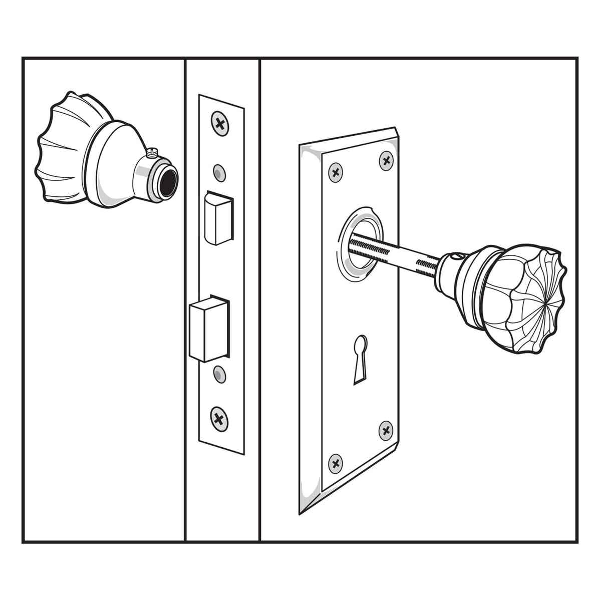 Prime-Line E 2294 installation into door pocket preserves period look.