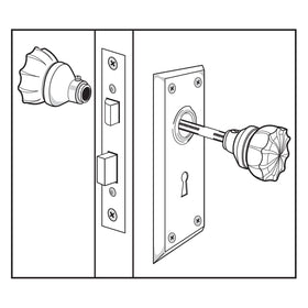 Prime-Line E 2294 installation into door pocket preserves period look.