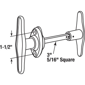Prime-Line GD 52121 mounting hole centers 1-1/2 inch compatibility for flexible installs.
