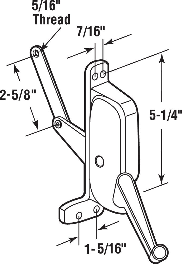 Prime-Line H 3670 with L-shaped mounting holes, enhances stability during cranking
