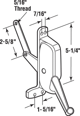 Prime-Line H 3670 with L-shaped mounting holes, enhances stability during cranking