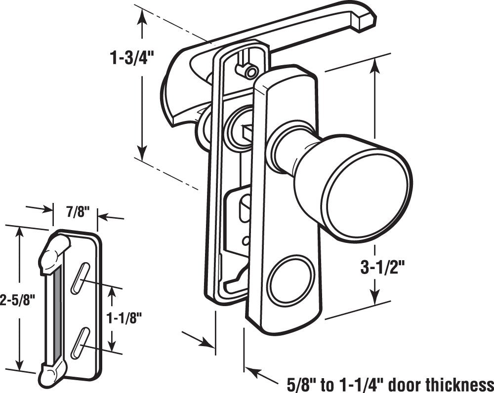 Prime-Line K-5000 night lock with keeper included for secure operation